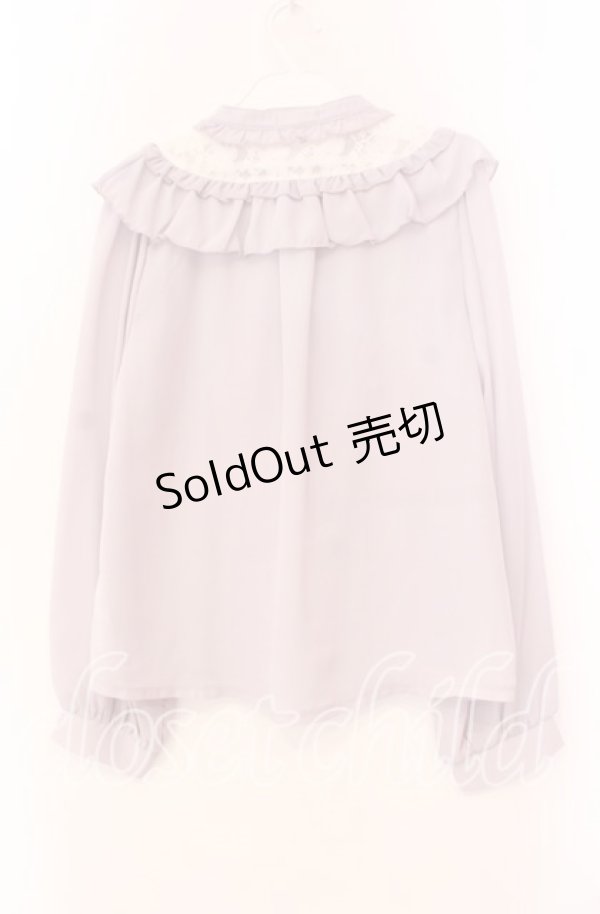 画像3: axes femme / ジャボブローチ付きフリルブラウス Ｌ ピンク O-25-11-11-080-AX-BL-IG-OS (3)