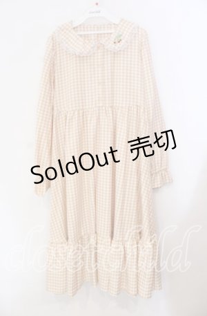 画像: FLC / 星名桜子/ギンガムチェックワンピース LL イエロー×シロ O-25-11-11-084-LO-OP-IG-OS