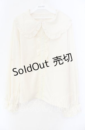 画像: m petit by misako / AM マルエリフリルブラウス 3Ｌ 生成り O-25-11-11-085-LO-BL-IG-OS