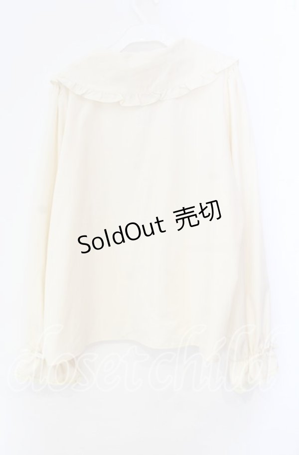 画像3: m petit by misako / AM マルエリフリルブラウス 3Ｌ 生成り O-25-11-11-085-LO-BL-IG-OS (3)