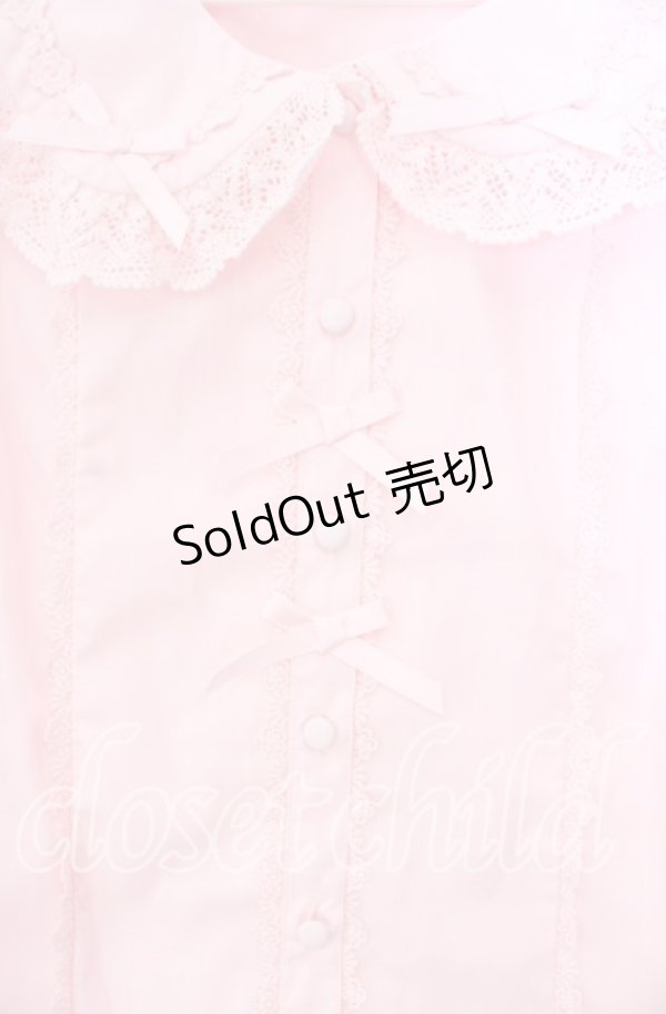 画像2: axes femme kawaii / トーションレース丸襟ブラウス Ｍ ピンク O-25-11-11-086-AX-BL-IG-OS (2)