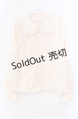 画像: axes femme kawaii / トーションレース丸襟ブラウス Ｍ 生成り O-25-11-11-087-AX-BL-IG-OS