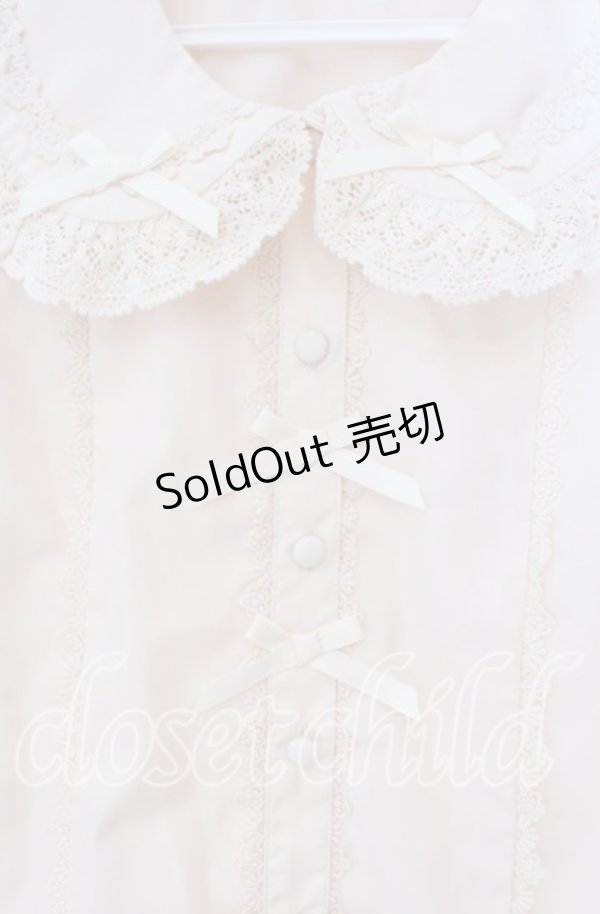 画像2: axes femme kawaii / トーションレース丸襟ブラウス Ｍ 生成り O-25-11-11-087-AX-BL-IG-OS (2)
