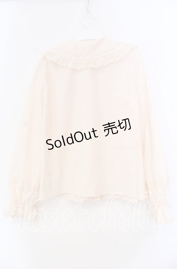 画像4: axes femme kawaii / トーションレース丸襟ブラウス Ｍ 生成り O-25-11-11-087-AX-BL-IG-OS (4)