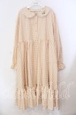 画像1: FLC / 星名桜子/ギンガムチェックワンピース 4L イエロー×シロ O-25-11-11-088-LO-OP-IG-OS (1)