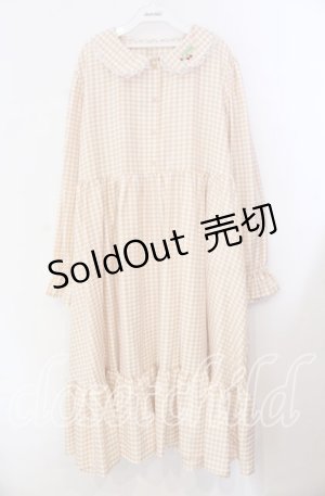 画像: FLC / 星名桜子/ギンガムチェックワンピース 4L イエロー×シロ O-25-11-11-088-LO-OP-IG-OS
