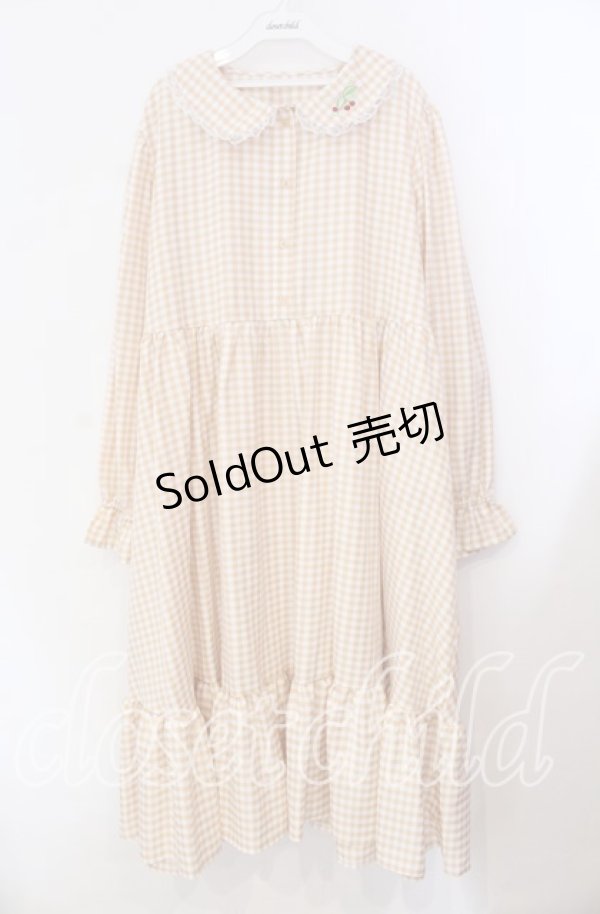 画像1: FLC / 星名桜子/ギンガムチェックワンピース 4L イエロー×シロ O-25-11-11-088-LO-OP-IG-OS (1)