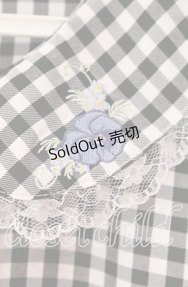 画像2: FLC / 星名桜子/ギンガムチェックワンピース 3L シロ×クロ O-25-11-11-089-LO-OP-IG-ZT1117M (2)