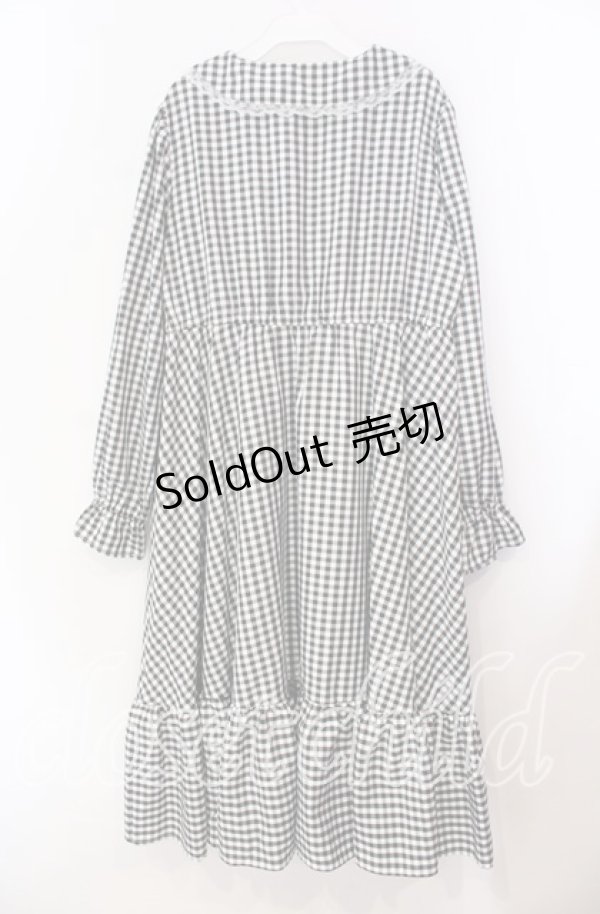 画像3: FLC / 星名桜子/ギンガムチェックワンピース 3L シロ×クロ O-25-11-11-089-LO-OP-IG-ZT1117M (3)