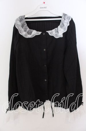 画像: FLC / ホルターネックブラウス 4L クロ×シロ O-25-11-11-2001-LO-BL-IG-OS