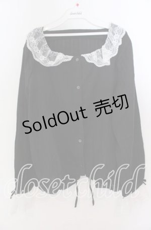 画像: FLC / ホルターネックブラウス 4L クロ×シロ O-25-11-11-2001-LO-BL-IG-ZT1117M