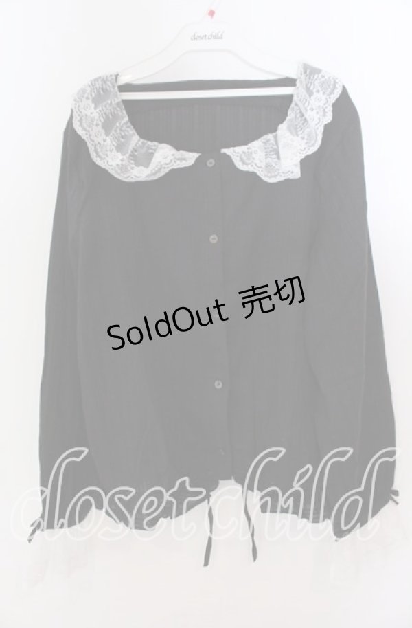 画像1: FLC / ホルターネックブラウス 4L クロ×シロ O-25-11-11-2001-LO-BL-IG-ZT1117M (1)