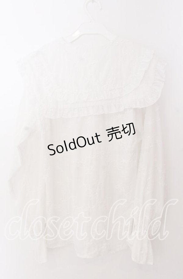 画像3: merry jenny / Wフリルオーバーブラウス  シロ O-25-11-11-2032-LO-BL-IG-OS (3)