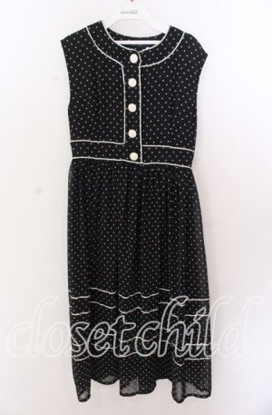 画像: Fi.n.t / 配色ラインシアードットワンピース  クロ O-25-11-11-2033-CA-OP-IG-ZT1113X