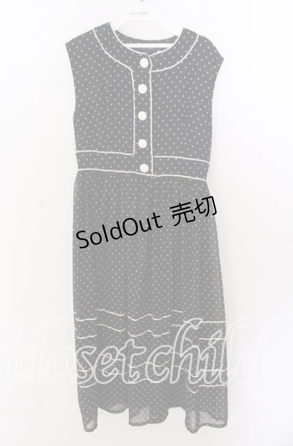 画像1: 【SALE】Fi.n.t / 配色ラインシアードットワンピース  クロ O-25-11-11-2033-CA-OP-IG-ZT510 (1)