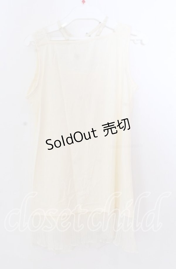 画像3: axes femme / ストラップ付ロングタンク  アイボリー O-25-11-11-2042-AX-TO-IG-OS (3)