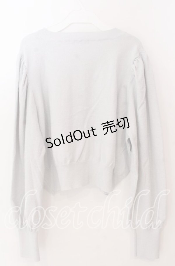 画像3: Cherirulu Chocola / リボンボタンカーディガン 3Ｌ シルバー O-25-11-11-2005-LO-TO-IG-OS (3)