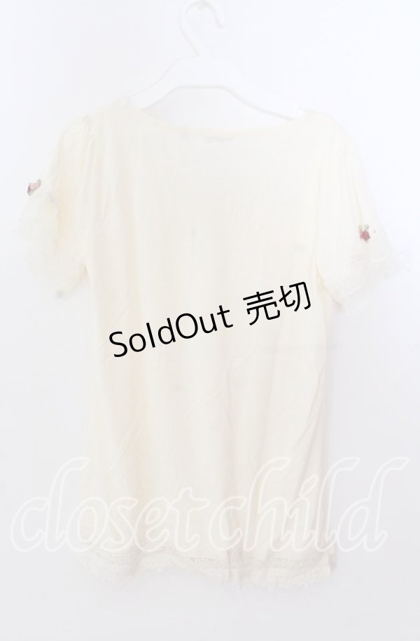 画像4: 【SALE】axes femme / ガーデン半袖インナープルオーバー  アイボリー O-25-11-11-2046-AX-TO-IG-ZT317 (4)