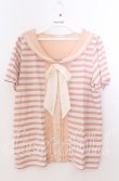 画像1: axes femme / ボーダーセーラー風tシャツ  ピンク×シロ O-25-11-11-2051-AX-TO-IG-OS (1)