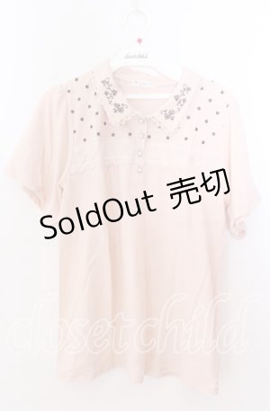 画像: axes femme / 襟刺繍ポロシャツ  ピンク O-25-11-11-2052-AX-TO-IG-OS