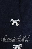 画像2: Cherirulu Chocola / リボンボタンカーディガン 3Ｌ ネイビー O-25-11-11-2006-LO-TO-IG-OS (2)