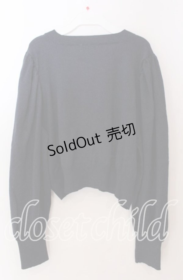 画像3: Cherirulu Chocola / リボンボタンカーディガン 3Ｌ ネイビー O-25-11-11-2006-LO-TO-IG-OS (3)