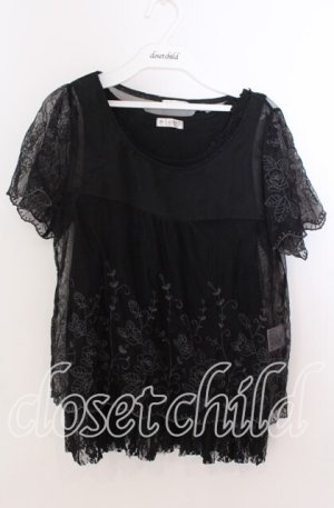 画像: axes femme / タンク付きアンサンブルプルオーバー  クロ O-25-11-11-2056-AX-TO-IG-OS