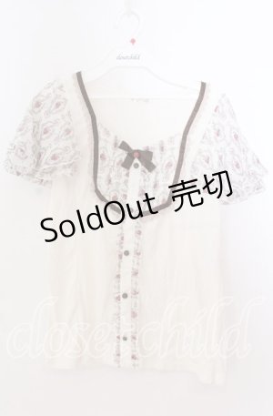 画像: axes femme / 花柄切替プルオーバー  オフ O-25-11-11-2057-AX-TO-IG-OS