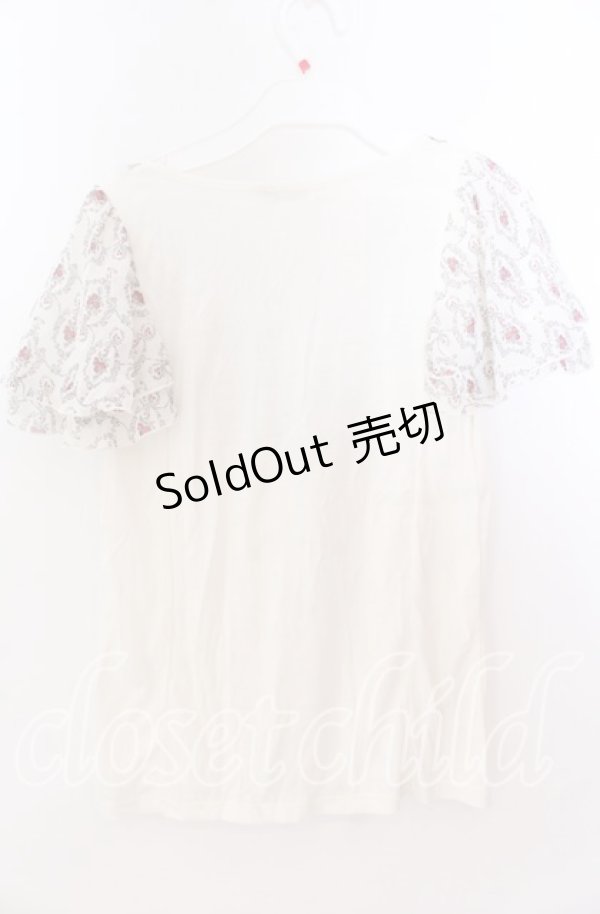 画像3: axes femme / 花柄切替プルオーバー  オフ O-25-11-11-2057-AX-TO-IG-OS (3)