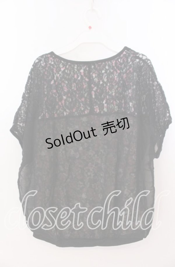 画像3: 【SALE】axes femme / レースシフォンレイヤード風トップス  クロ O-25-11-11-2061-AX-TO-IG-ZT277 (3)