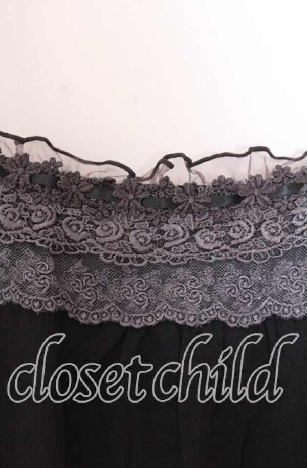 画像3: axes femme / 総レース・立体お花付きキャミソール  クロ O-25-11-11-2062-AX-TO-IG-OS (3)