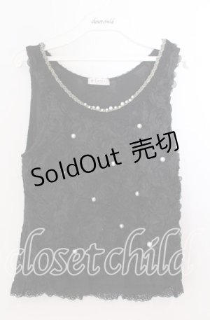 画像: axes femme / 薔薇生地タンクトップ  クロ O-25-11-11-2063-AX-TO-IG-OS