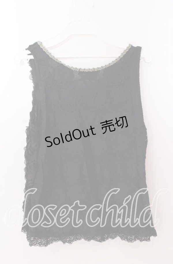 画像3: axes femme / 薔薇生地タンクトップ  クロ O-25-11-11-2063-AX-TO-IG-OS (3)