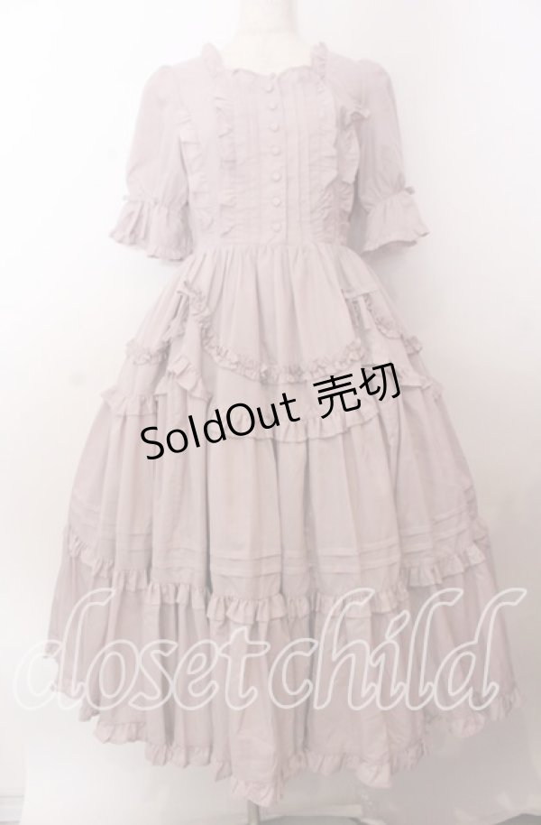 画像1: Chalmiere / フリルロングワンピース  ピンク O-25-11-11-2067-LO-OP-IG-OS (1)