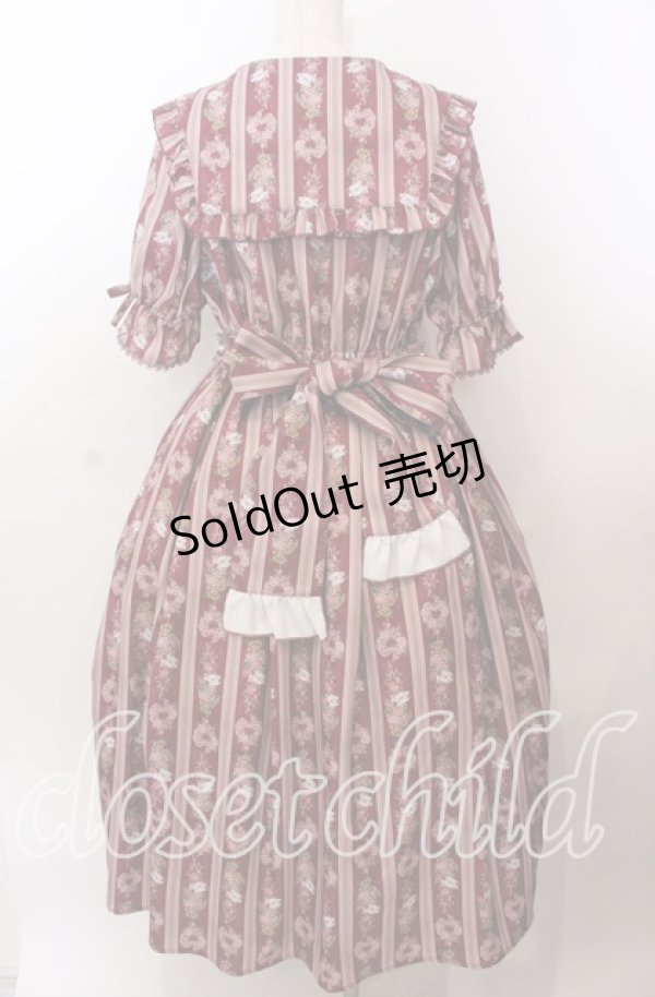 画像3: axes femme kawaii / RosyBear柄ワンピース  アカ O-25-11-11-2068-AX-OP-IG-OS (3)