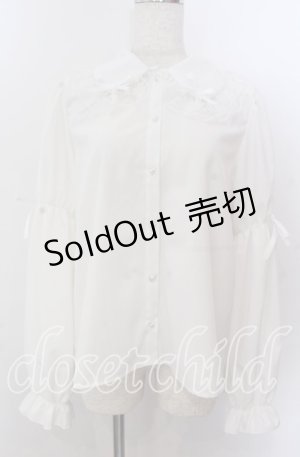 画像: Lovely Tency / 眞白ありすコラボ ブラウス LL シロ O-25-11-11-2074-LO-BL-IG-OS