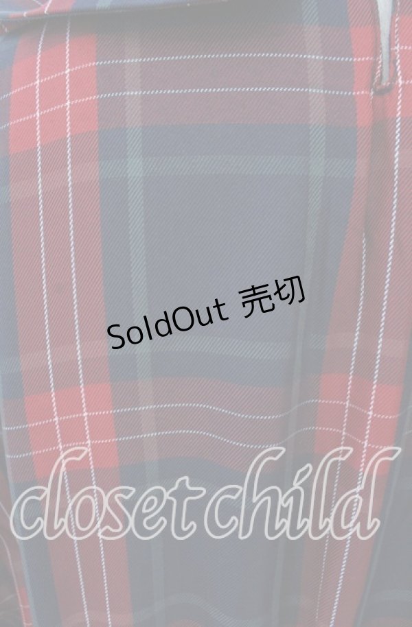 画像2: FLC / チェック柄ボックスプリーツワンピース 4Ｌ アカチェック O-25-11-11-2076-LO-OP-IG-OS (2)