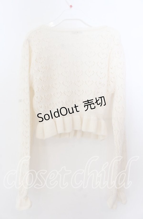 画像3: axes femme kawaii / クマブローチニットボレロ  シロ O-25-11-11-2079-AX-TO-IG-OS (3)
