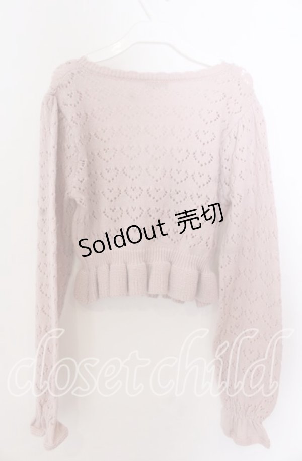 画像3: axes femme kawaii / クマブローチニットボレロ  ピンク O-25-11-11-2081-AX-TO-IG-OS (3)