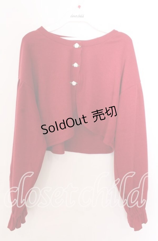 画像1: axes femme / ストロベリー刺繍ボレロ Ｆ アカ O-25-11-11-2082-AX-TO-IG-OS (1)