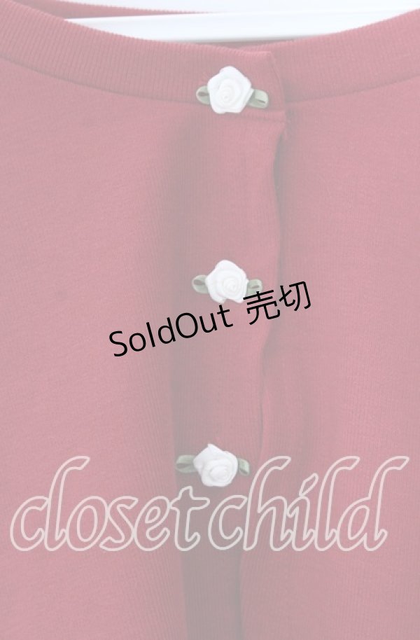 画像2: axes femme / ストロベリー刺繍ボレロ Ｆ アカ O-25-11-11-2082-AX-TO-IG-OS (2)