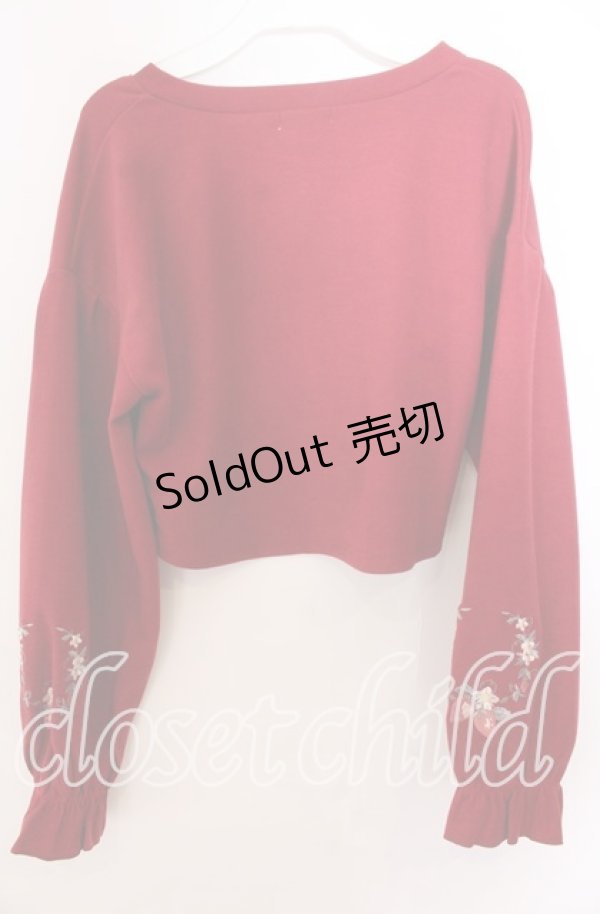 画像4: axes femme / ストロベリー刺繍ボレロ Ｆ アカ O-25-11-11-2082-AX-TO-IG-OS (4)