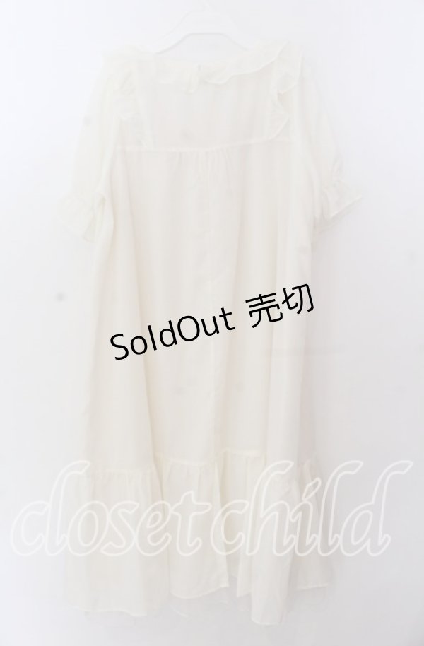 画像3: axes femme / コットン風フリルＡラインワンピース  アイボリー O-25-11-11-2009-AX-OP-IG-OS (3)