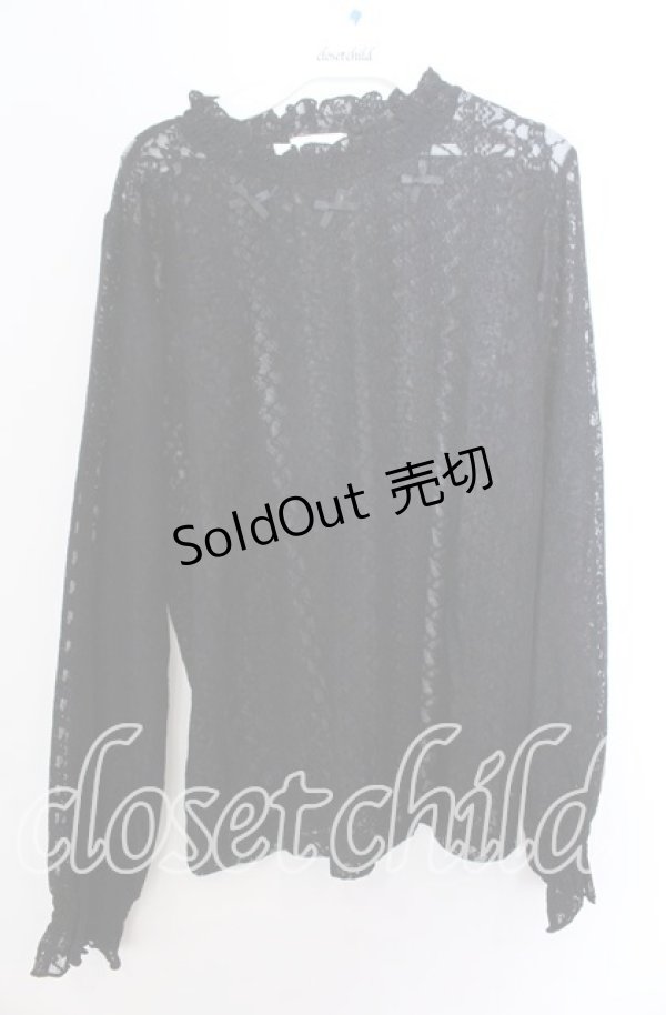 画像1: m petit by misako / レースインナートップス 3Ｌ クロ O-25-11-11-2084-LO-TO-IG-OS (1)