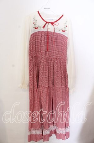 画像: axes femme POETIQUE / ストロベリーガーデンワンピース Ｌ アカ O-25-11-11-2085-AX-OP-IG-OS