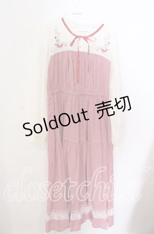 画像: axes femme POETIQUE / ストロベリーガーデンワンピース Ｌ アカ O-25-11-11-2085-AX-OP-IG-OS