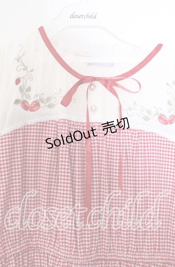 画像2: axes femme POETIQUE / ストロベリーガーデンワンピース Ｌ アカ O-25-11-11-2085-AX-OP-IG-OS (2)
