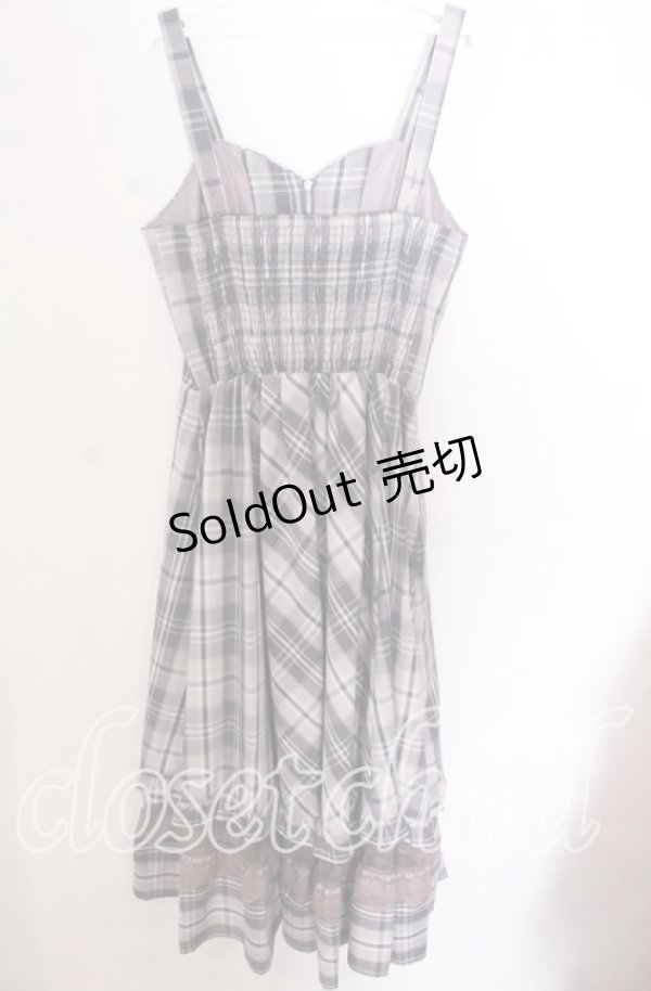 画像3: axes femme / センタージップチェックジャンスカ  グレー×ピンク O-25-11-11-2086-AX-OP-IG-OS (3)