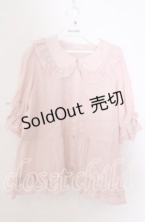 画像: Chalmiere / クラシックコットンブラウス  ピンク O-25-11-11-2087-LO-BL-IG-OS