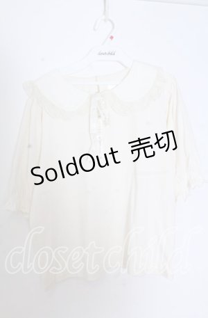 画像: m petit by misako / 丸襟プルオーバー Ｌ オフ O-25-11-11-2088-LO-TO-IG-OS